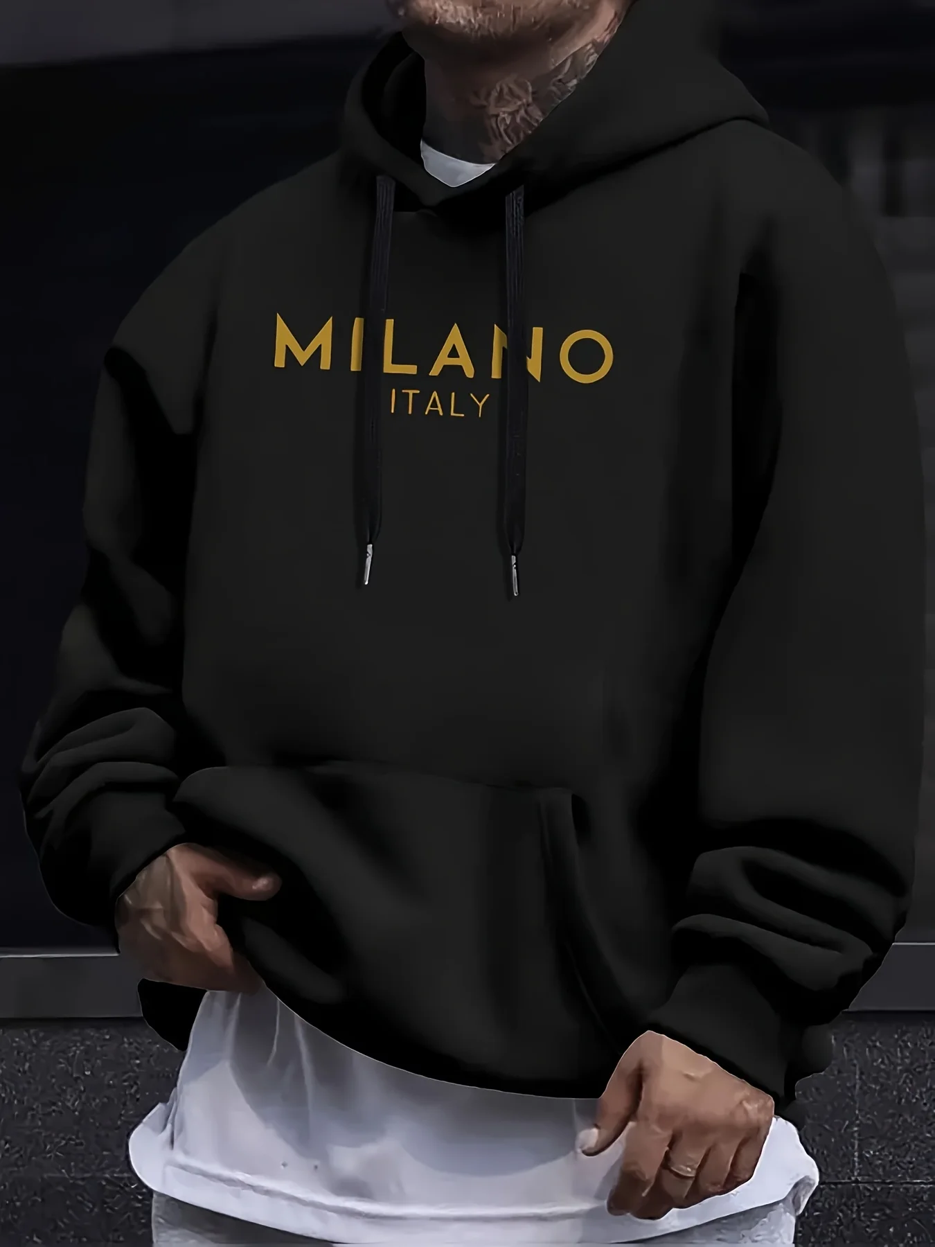 Street Fashion Milano - Autumn and winter hooded sweatshirt, MILANO