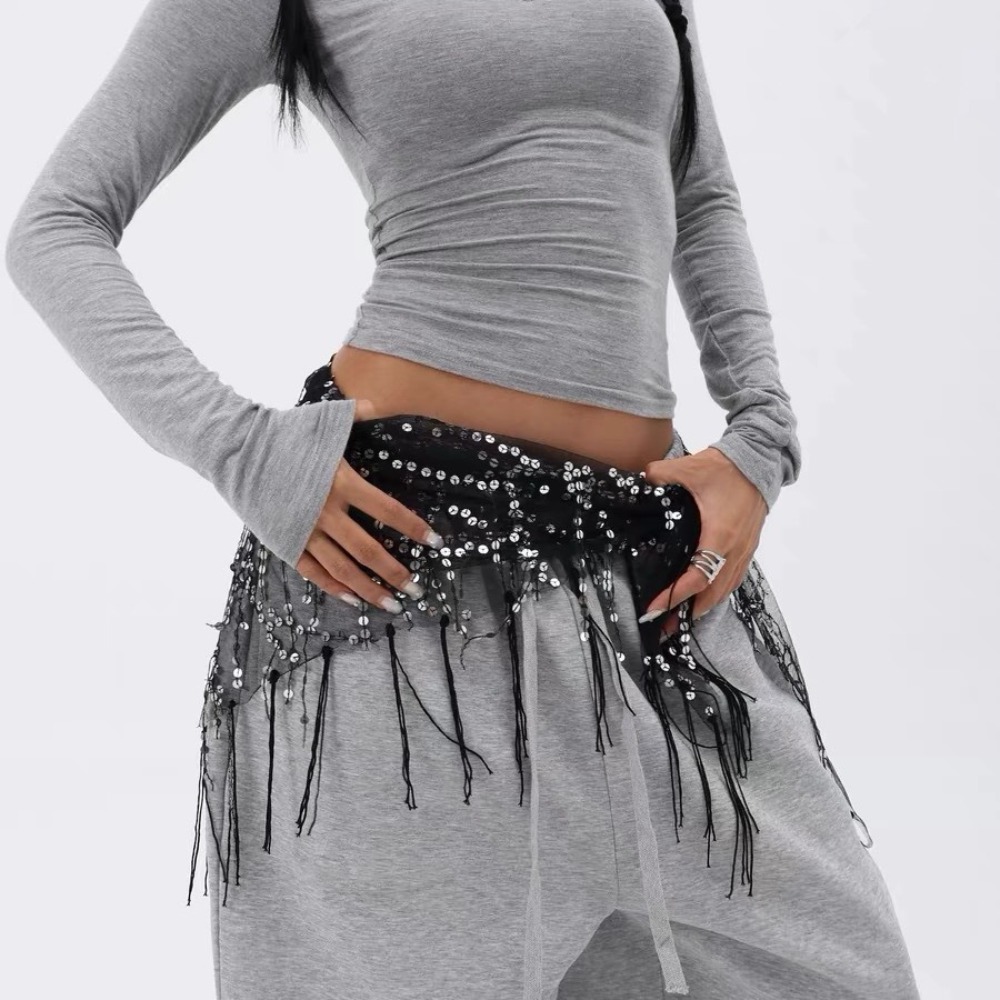 Street Fashion Thailand - Fashion Sequins Belly Dance Belt Jazz