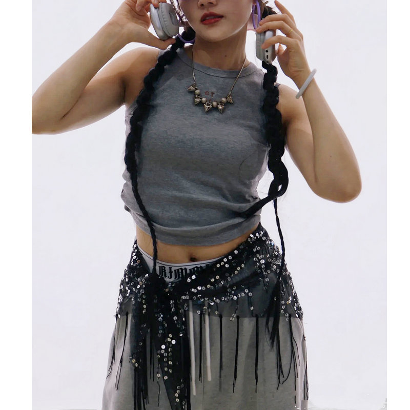 Street Fashion Thailand - Fashion Sequins Belly Dance Belt Tassels