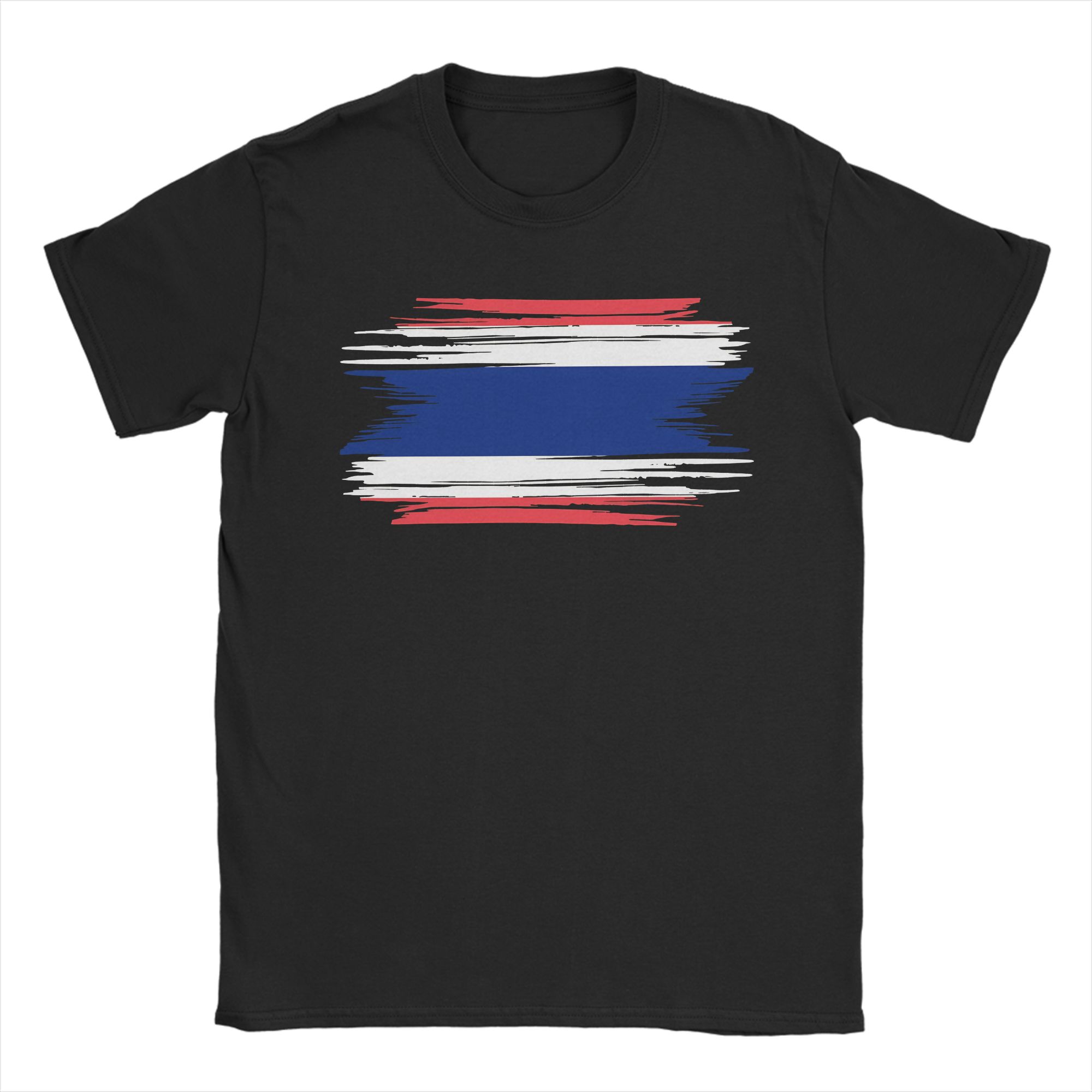 Street Fashion Thailand - Distressed Thailand Flag T Shirt Male
