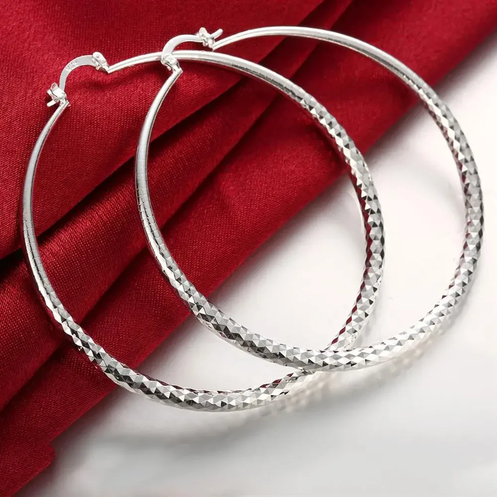 Street Fashion Earrings - Hot 925 Sterling Silver 7CM Earrings