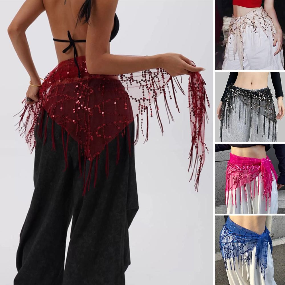 Street Fashion Thailand - Fashion Sequins Belly Dance Belt Jazz
