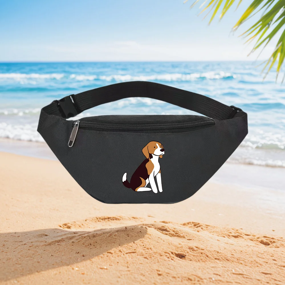 Street Fashion Pose - Adorable Beagle Dog Sitting Pose Waist