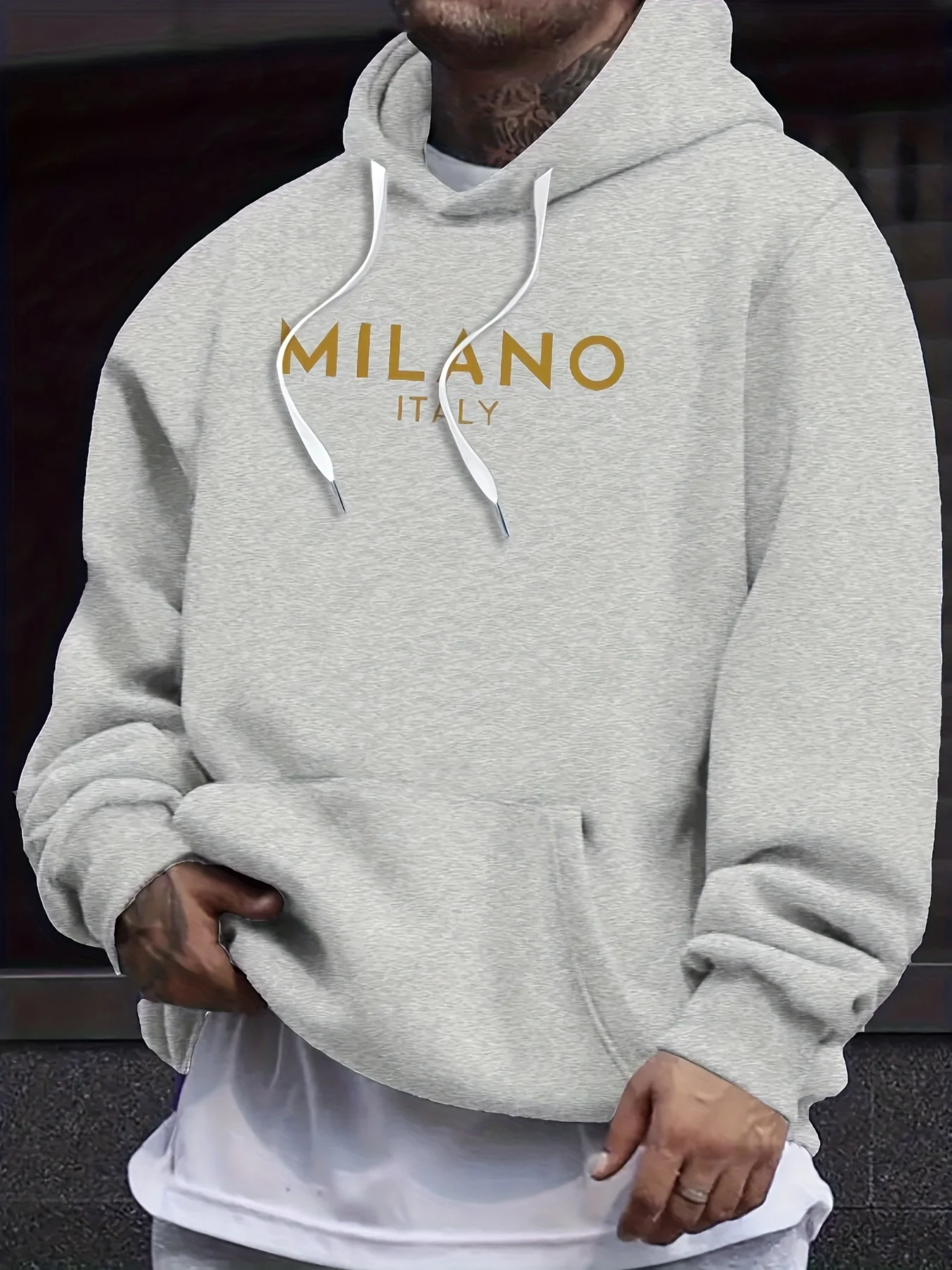 Street Fashion Milano - Autumn and winter hooded sweatshirt, MILANO