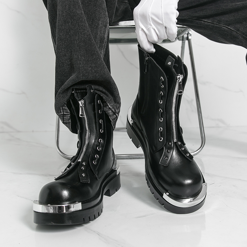 Street Fashion Walking - Men's thick soled boots Designer Trendy