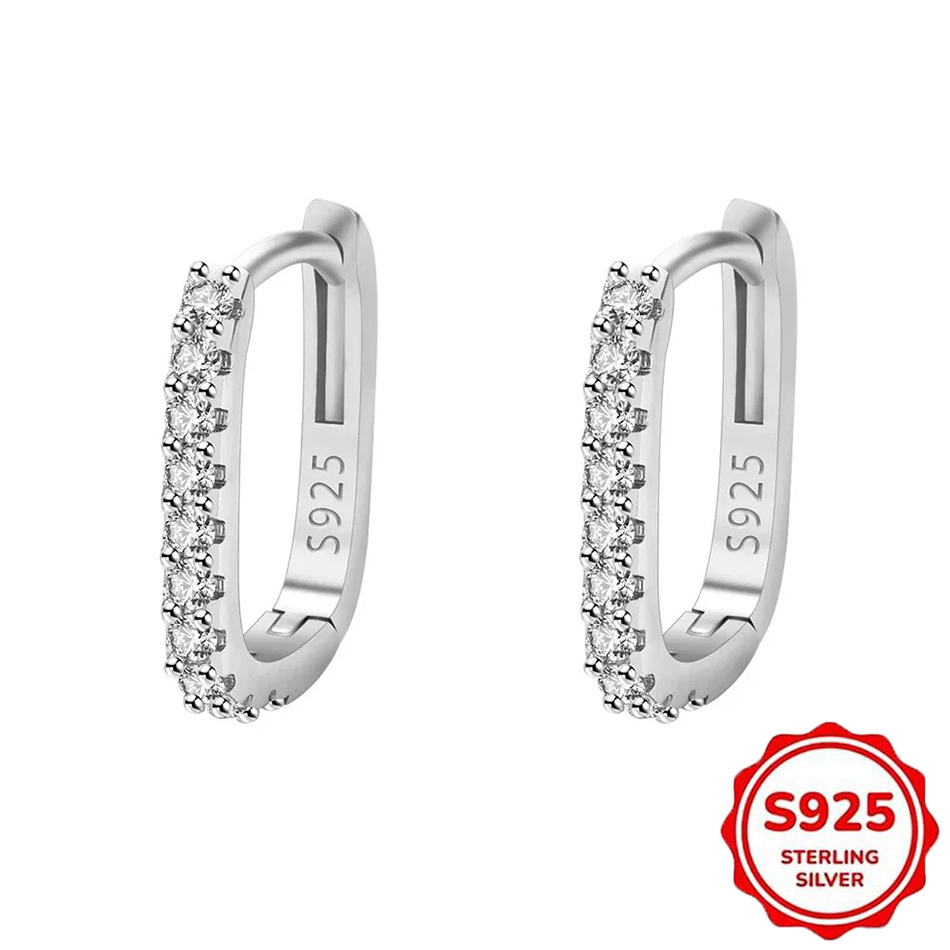 Street Fashion Earrings - High-quality 925 Sterling Silver Crystal Fashion