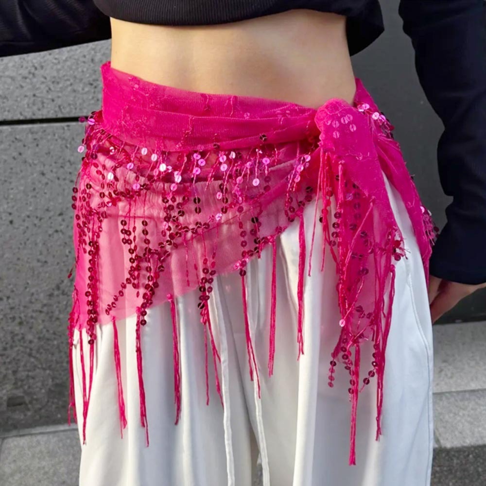 Street Fashion Thailand - Fashion Sequins Belly Dance Belt Jazz