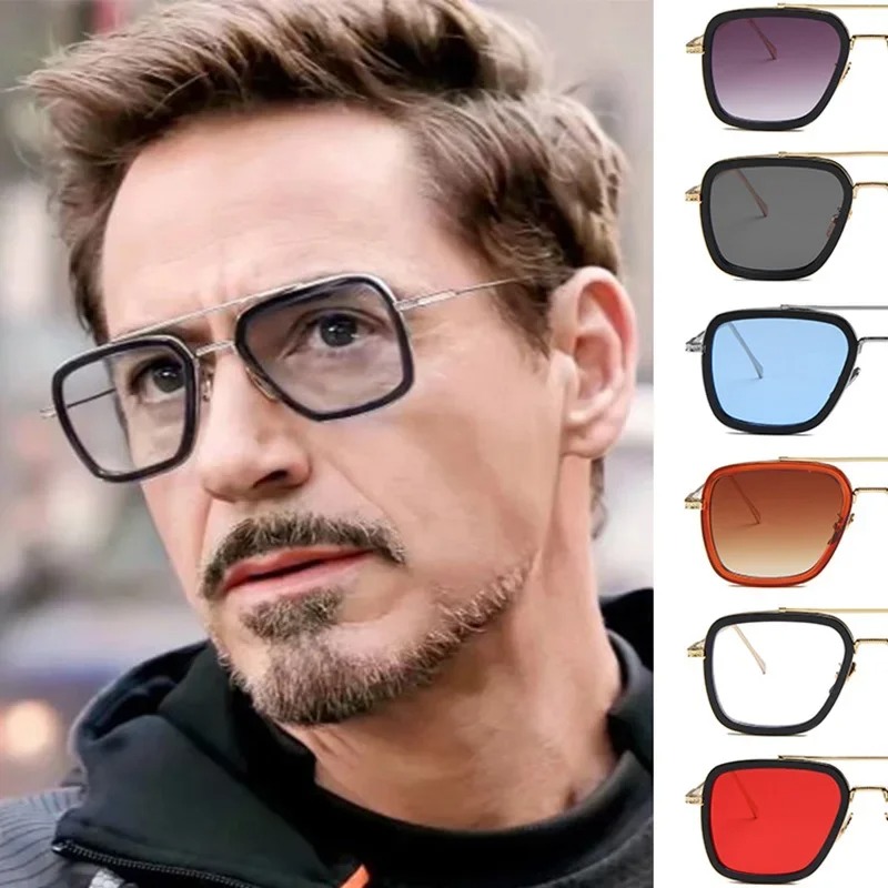 Street Fashion Glasses - Steam Punk Tony Stark Sunglasses Men