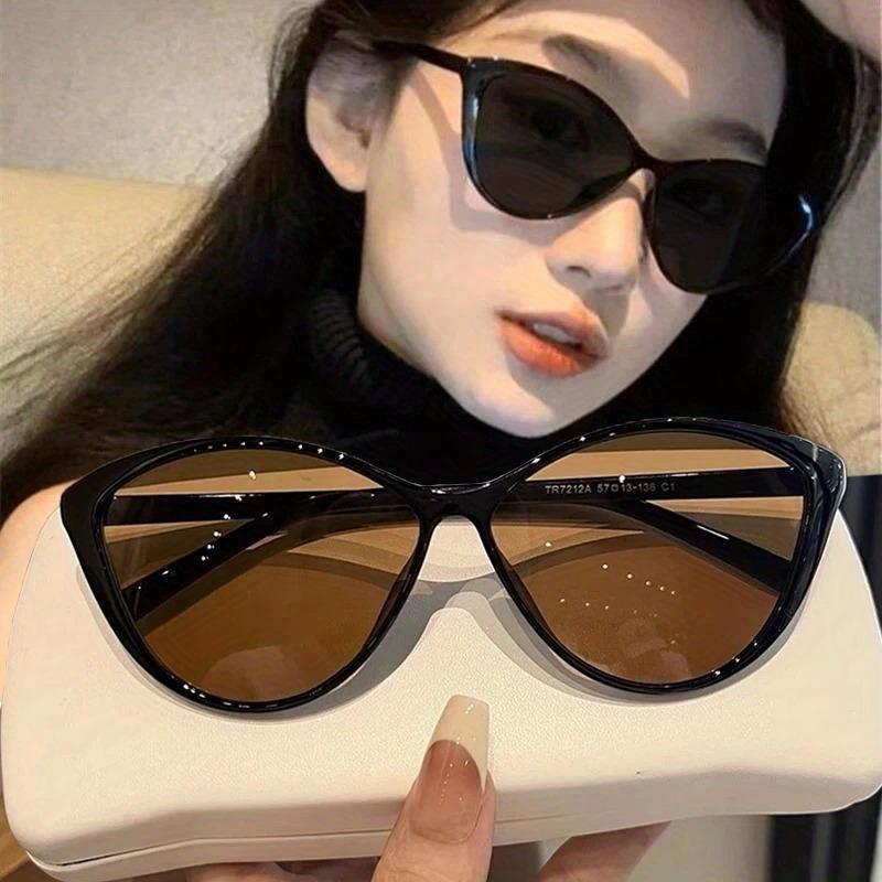Street Fashion Glasses - 1Pc Retro Frame Cat Eye Sunglasses