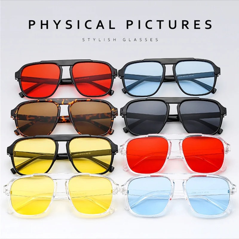 New Oversized Frame Sunglasses - Street Fashion Glasses 评论和价格