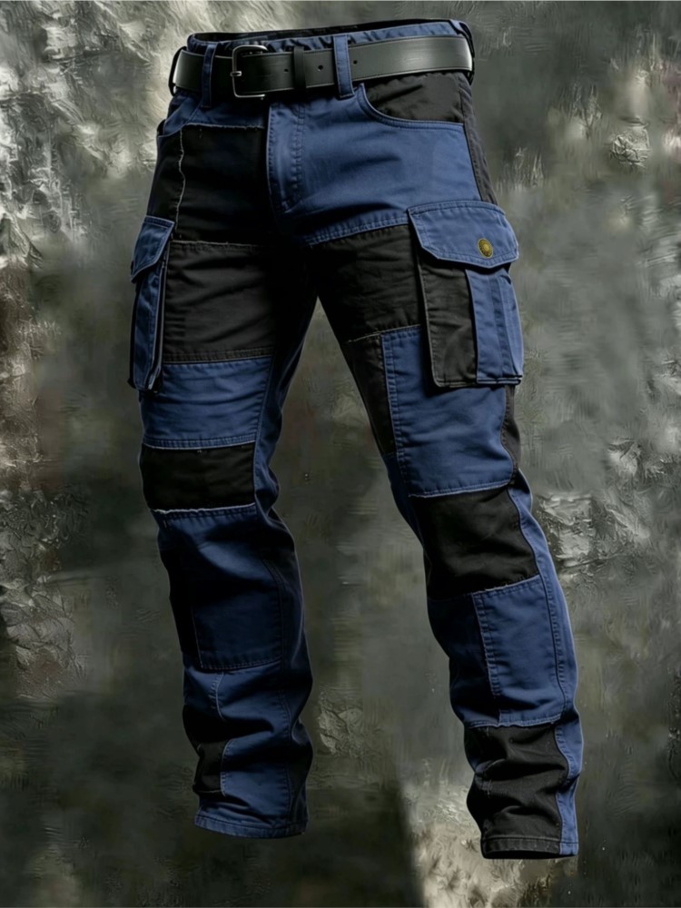Cotton Men Cargo Pants Khaki C - Cargo Pant Wide 评论和价格