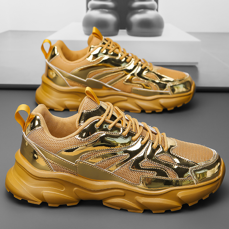 Men New Fashion Glossy Leather - Street Fashion Walking 评论和价格