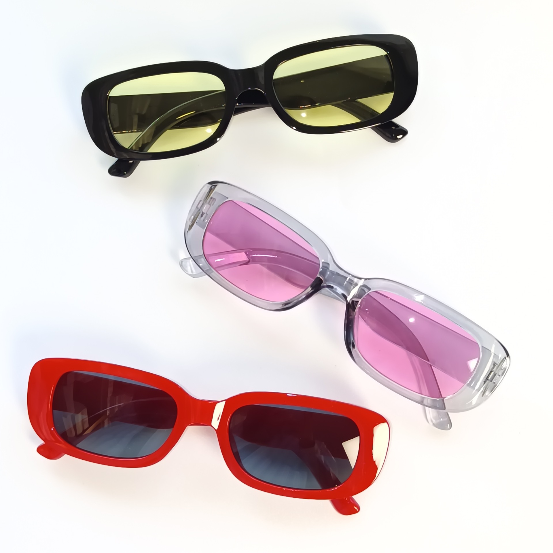 New Small Rectangle Sunglasses - Street Fashion Glasses 评论和价格