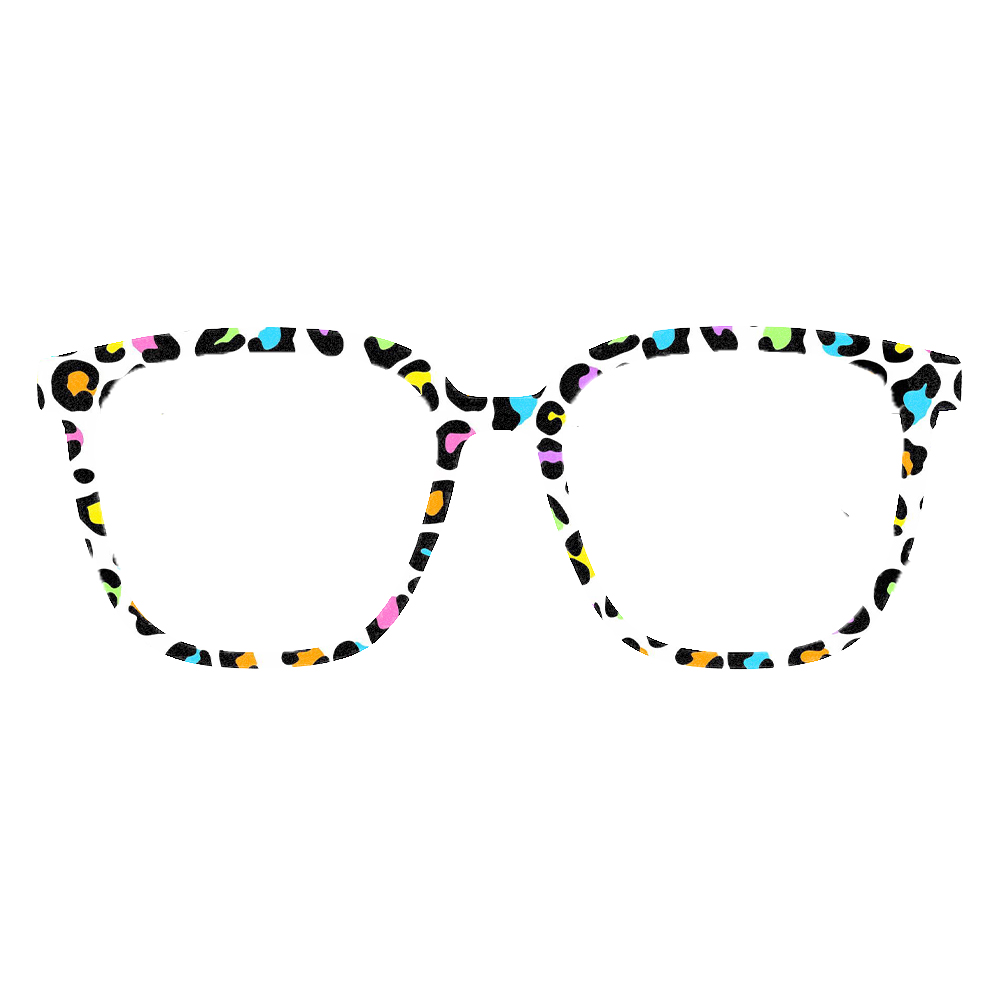 Trendy Rainbow Leopard Print S - Street Fashion Glasses 评论和价格