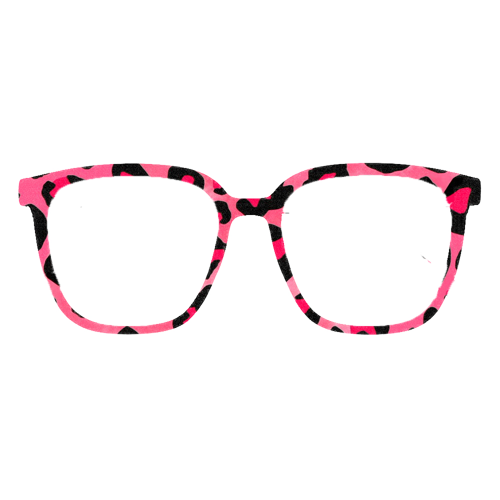 Trendy Rainbow Leopard Print S - Street Fashion Glasses 评论和价格