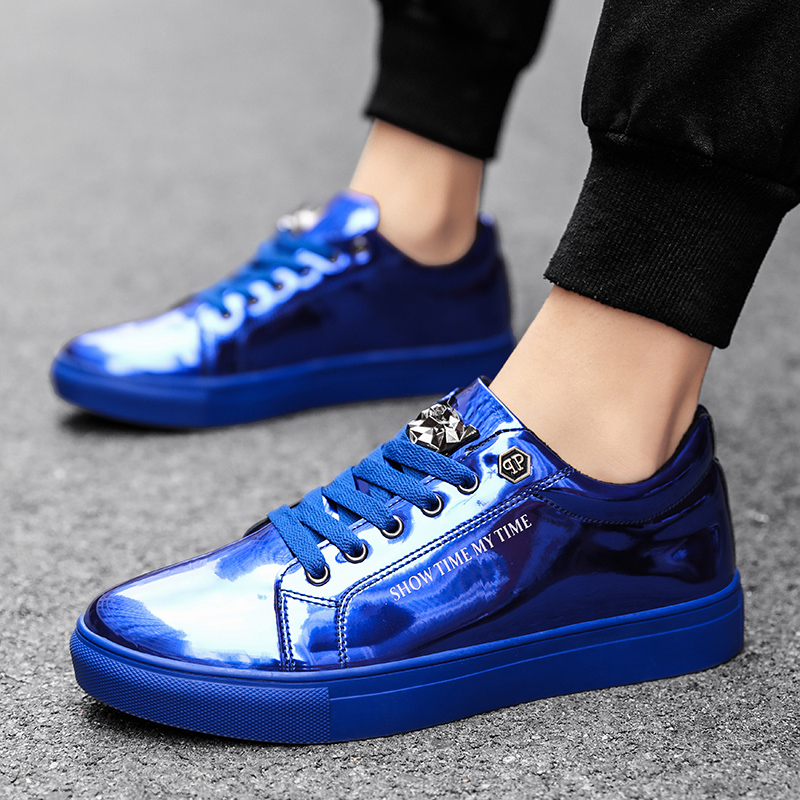 Luxury Men Casual Sneakers Blu - Street Fashion Walking 评论和价格