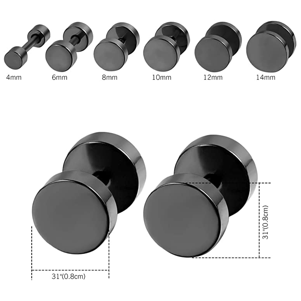 2 Piece Punk Stainless Steel S - Street Fashion Earrings 评论和价格