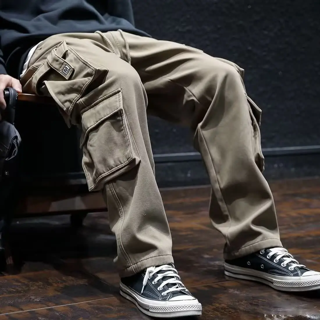 Wide Multi Pocket Trousers Man - Cargo Pant Wide 评论和价格
