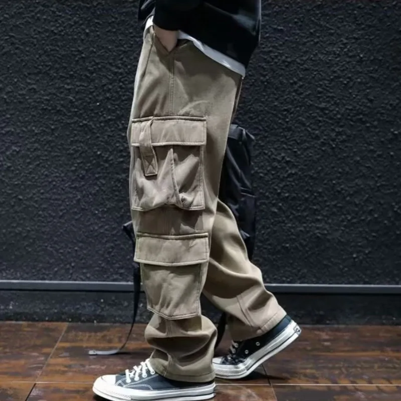 Wide Multi Pocket Trousers Man - Cargo Pant Wide 评论和价格