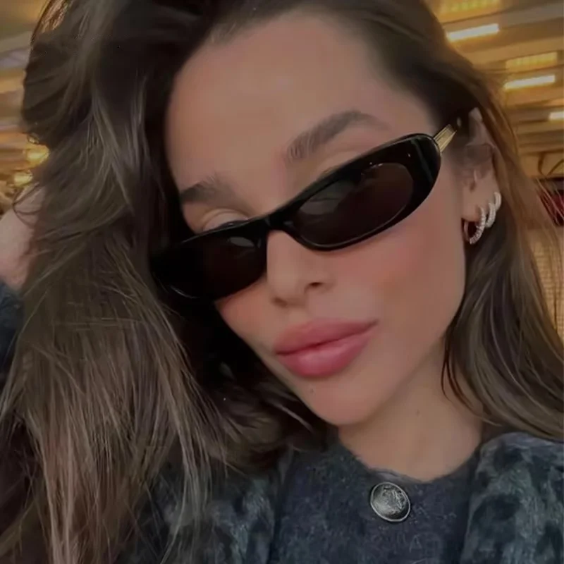 New Retro Oval Frame Sunglasse - Street Fashion Glasses 评论和价格