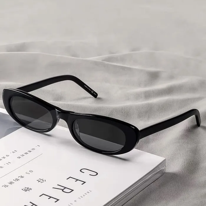 New Retro Oval Frame Sunglasse - Street Fashion Glasses 评论和价格