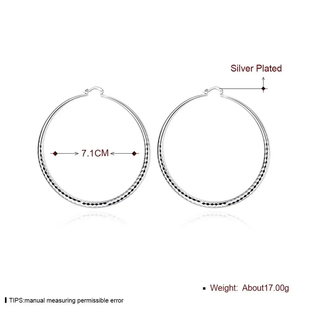 Hot 925 Sterling Silver 7CM  E - Street Fashion Earrings 评论和价格