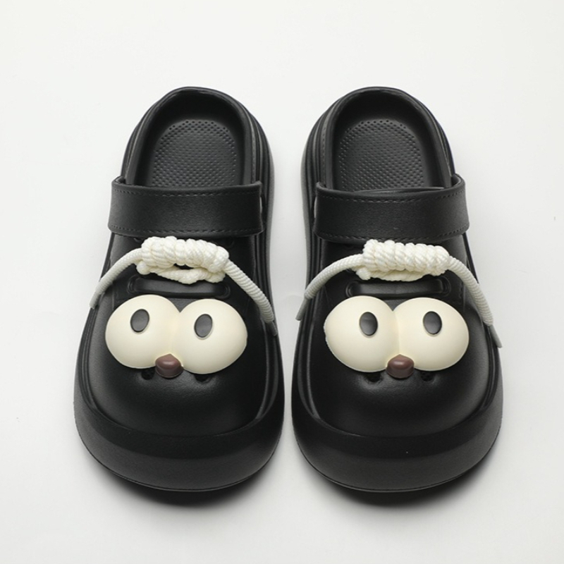 Cute DIY Big Eyes Fashion Clog - Street Fashion Walking 评论和价格