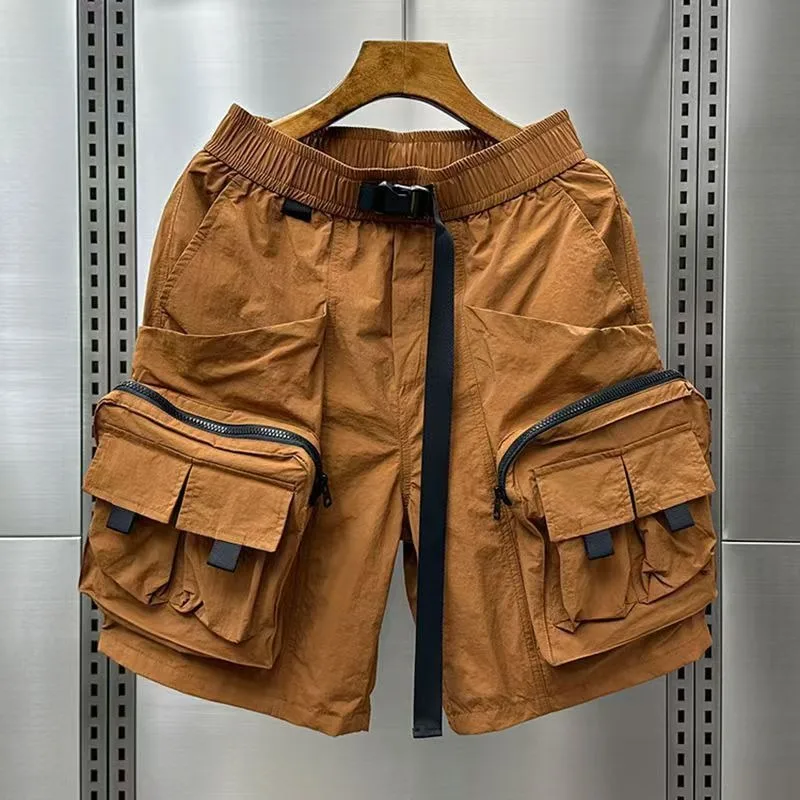 Solid Mens Cargo Shorts Loose  - Cargo Pant Wide 评论和价格