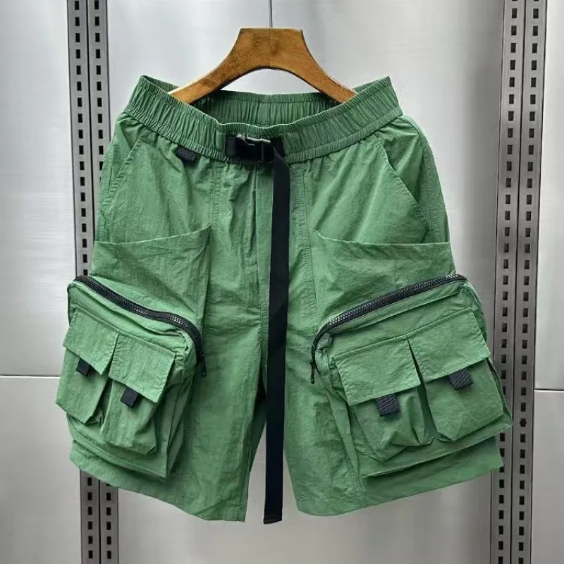Solid Mens Cargo Shorts Loose  - Cargo Pant Wide 评论和价格
