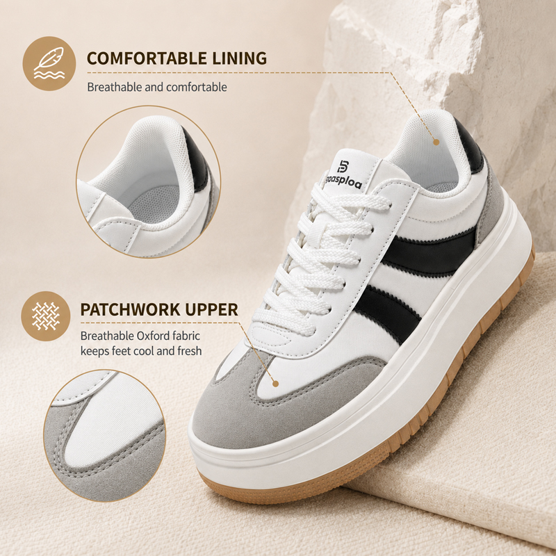 Baasploa Women Platform Sneake - Street Fashion Walking 评论和价格