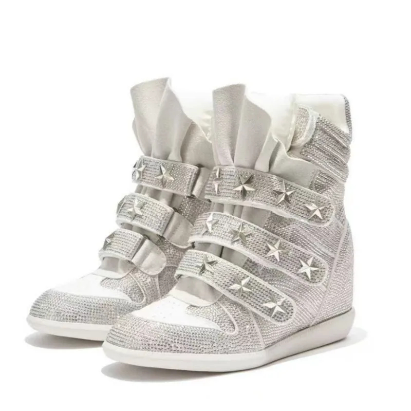 Women’s Rhinestone Ankle Boots - Street Fashion Walking 评论和价格