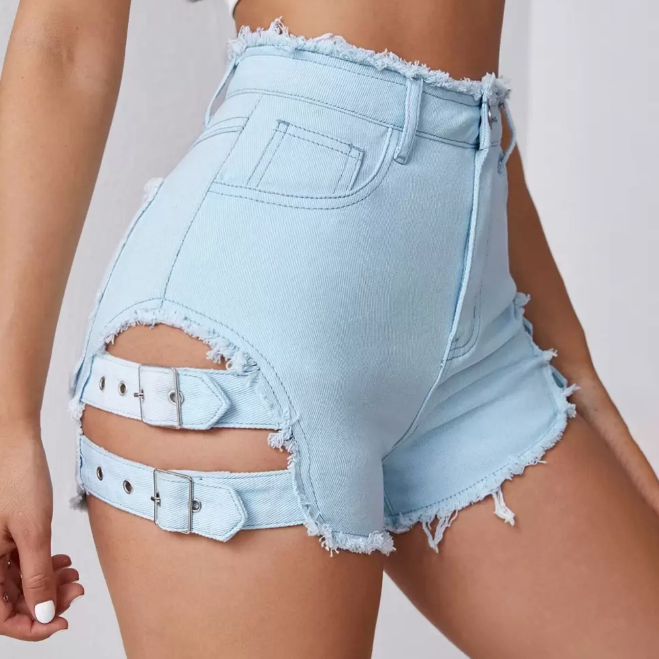 Women High Waist Denim Shorts  - Street Fashion Hot 评论和价格