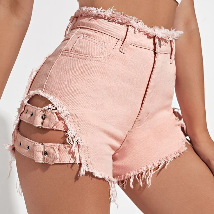 Women High Waist Denim Shorts  - Street Fashion Hot 评论和价格