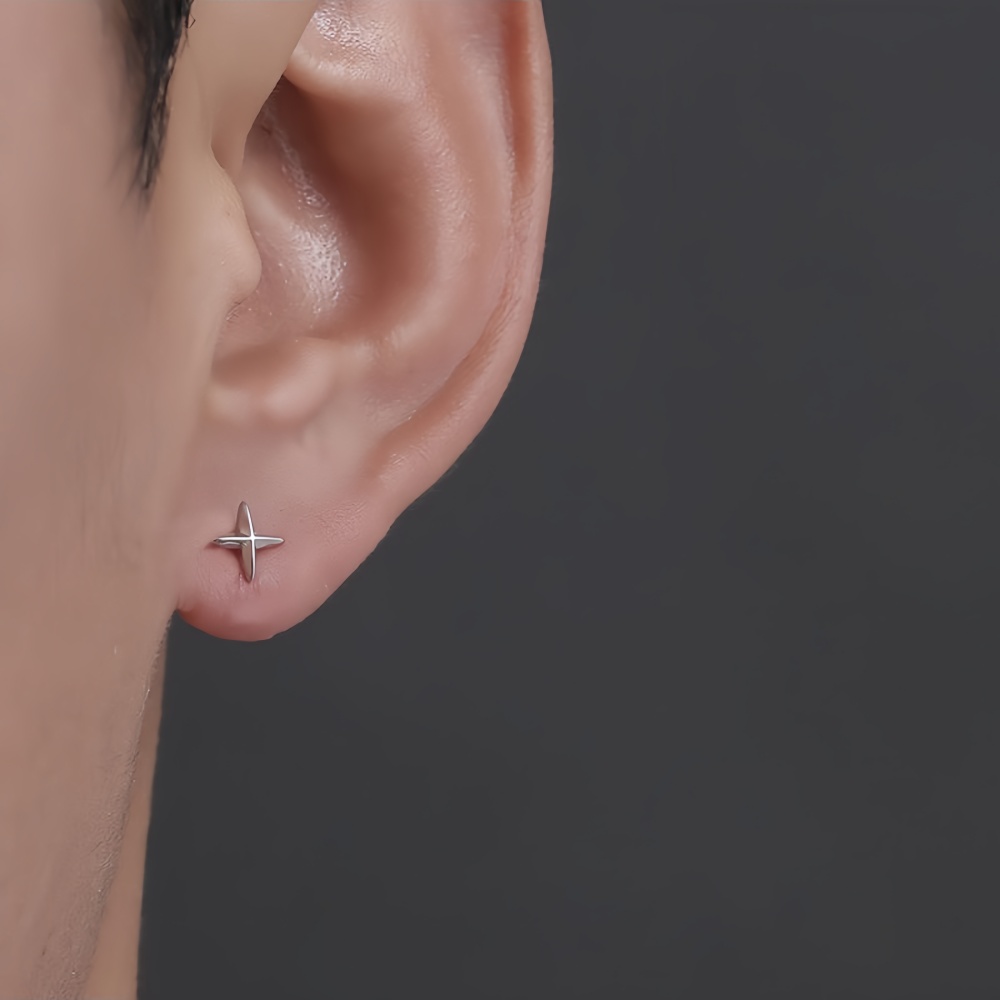 Simple Cross Stars Men Alloy S - Street Fashion Earrings 评论和价格