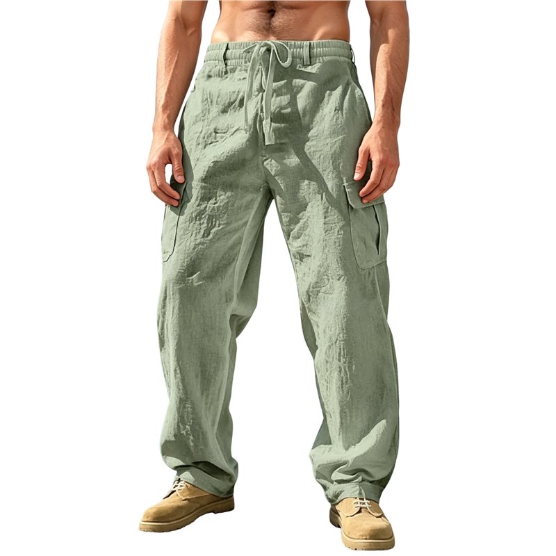 NEW-Men's Drawstring Waist Wid - Cargo Pant Wide 评论和价格