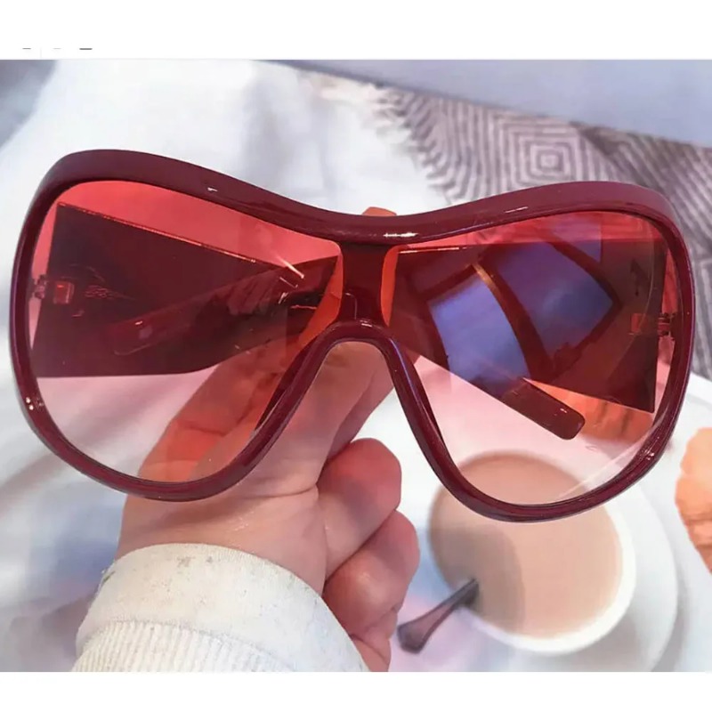 One Piece Oversized Y2K Sungla - Street Fashion Glasses 评论和价格