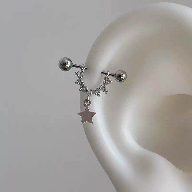 Sexy Trendy Zircon Star Pierci - Street Fashion Earrings 评论和价格