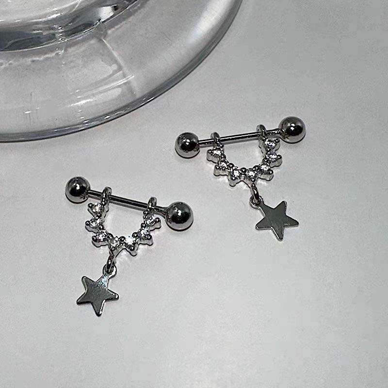 Sexy Trendy Zircon Star Pierci - Street Fashion Earrings 评论和价格