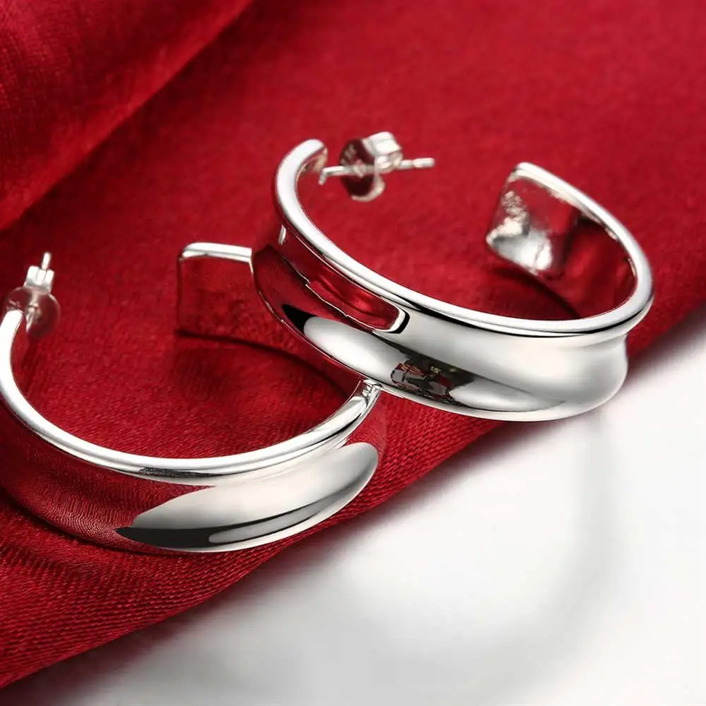 925 Sterling Silver Beautiful  - Street Fashion Earrings 评论和价格