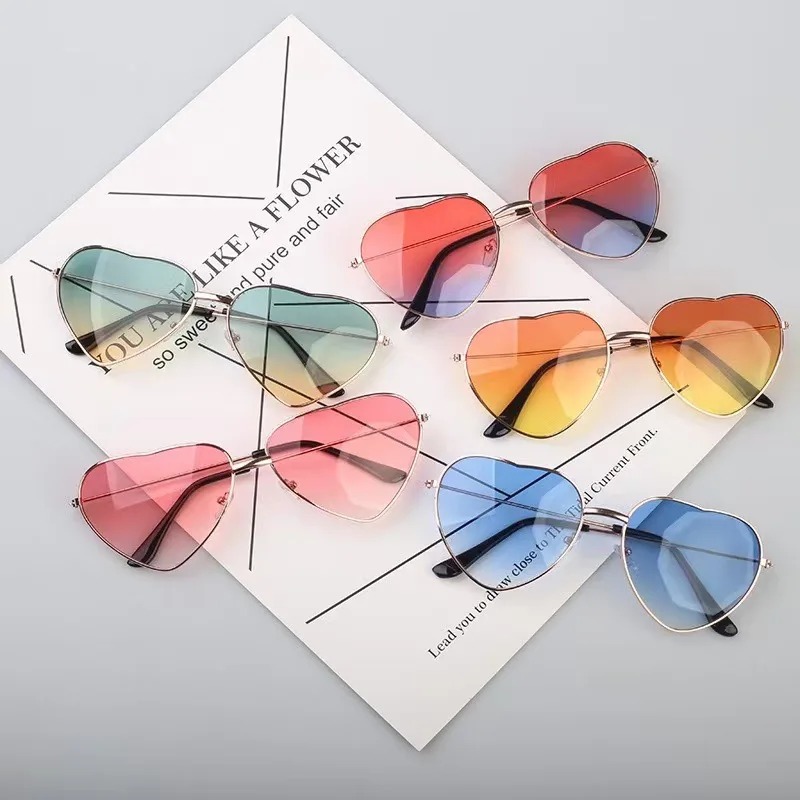 Fashion Heart Shaped Metal Sun - Street Fashion Glasses 评论和价格