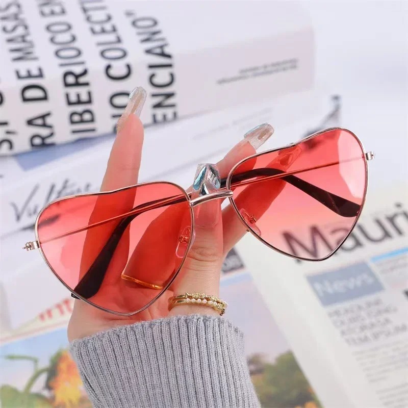 Fashion Heart Shaped Metal Sun - Street Fashion Glasses 评论和价格