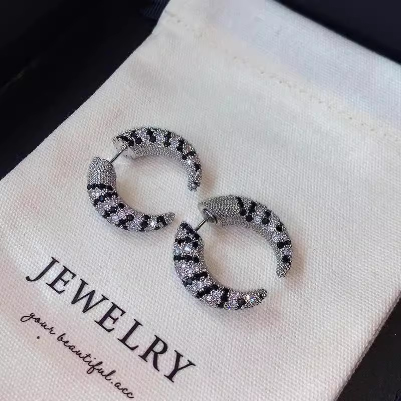 Vintage Front Rear Zircon Horn - Street Fashion Earrings 评论和价格