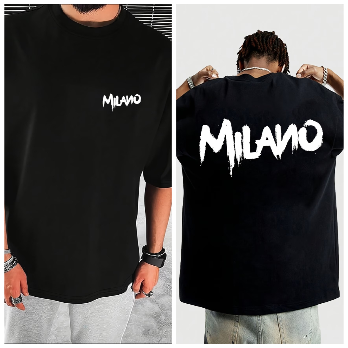 Men's Women MILANO City Letter - Street Fashion Milano 评论和价格