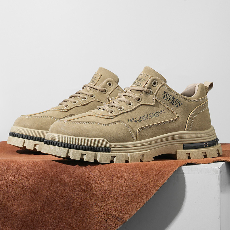 Men's Thick Sole Work Boots No - Street Fashion Walking 评论和价格