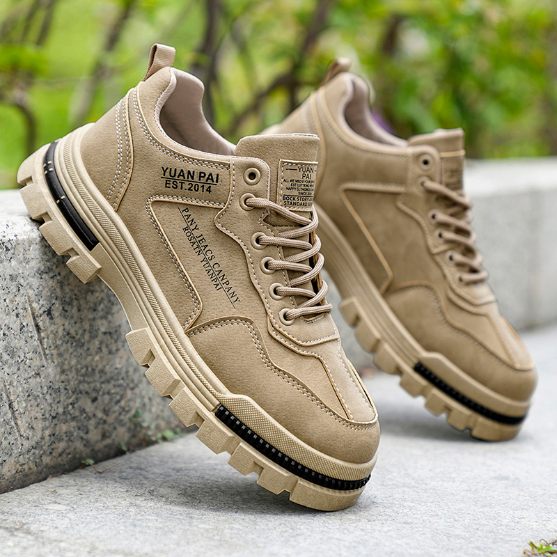 Men's Thick Sole Work Boots No - Street Fashion Walking 评论和价格