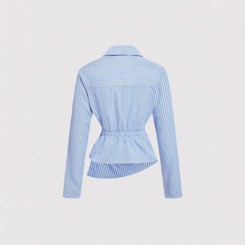 Fashion Striped Shirt For Fema - Street Fashion China Girl 评论和价格