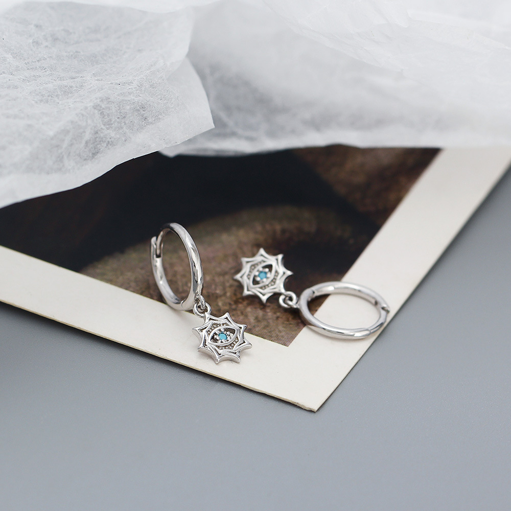 925 Sterling Silver Needle Ret - Street Fashion Earrings 评论和价格