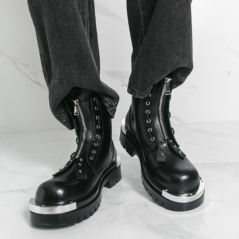Men's thick soled boots Design - Street Fashion Walking 评论和价格
