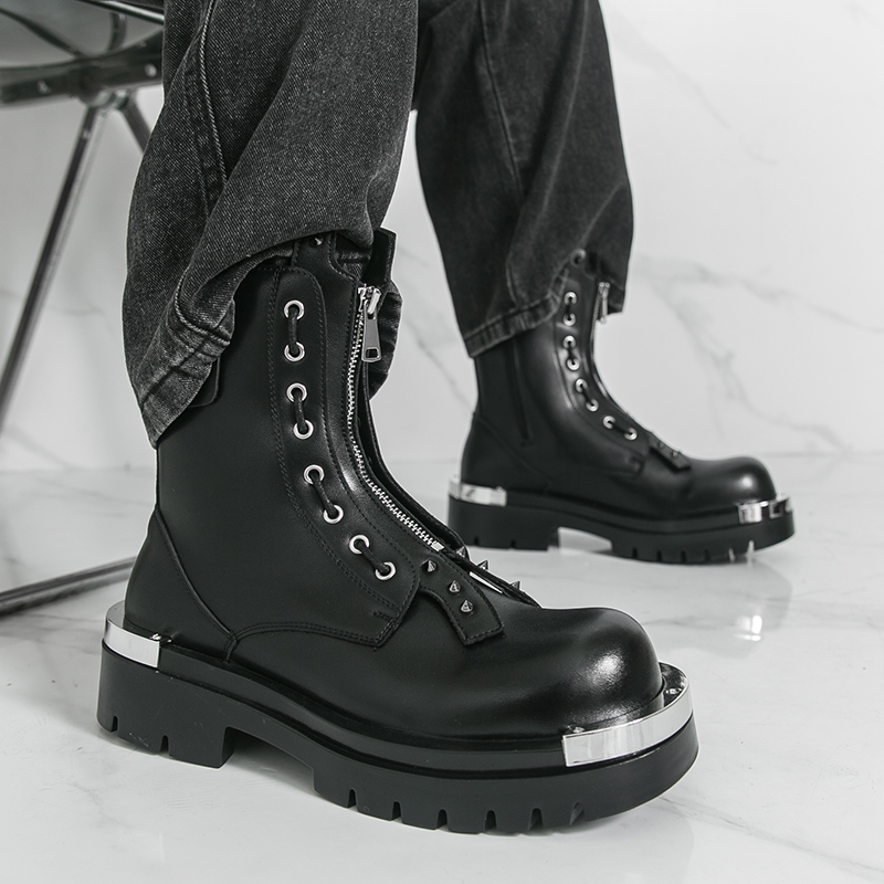 Men's thick soled boots Design - Street Fashion Walking 评论和价格