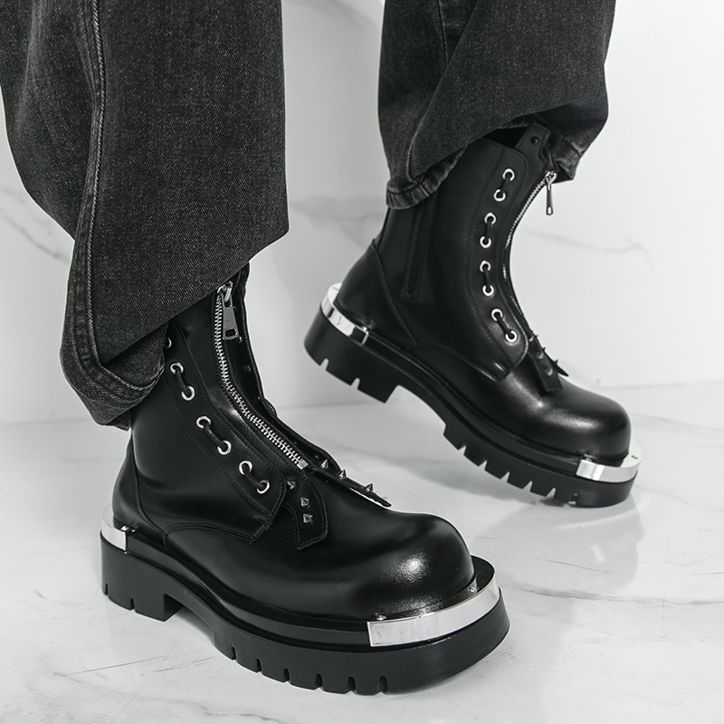 Men's thick soled boots Design - Street Fashion Walking 评论和价格